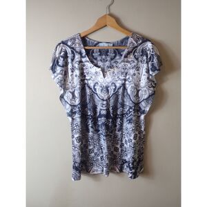 Unity World Wear Shirt T-Shirt Large Black Tunic Babydoll Blouse Whimsicore